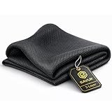 SAVUK Speaker Grill Cloth Fabric 3D Mesh Acoustic Box Cover Breathable Repair Carpet Subwoofer Replacement for Home and Automotive Black (Black, 20