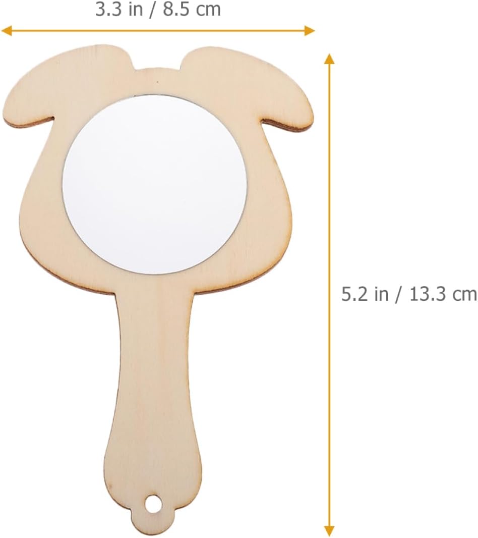 VICASKY 10Pcs Unfinished Small Mirrors for DIY Craft Projects for Home Decoration and Family Activities Mirror Accessories for Creative Play and Learning