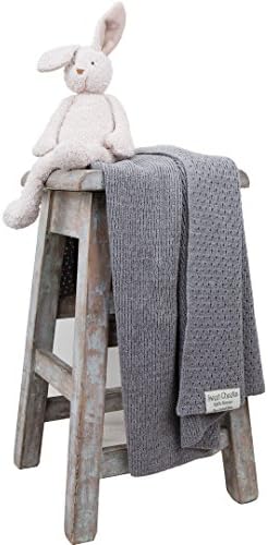 Sweet Cheeks Merino 100% Organic Merino Wool Knitted Baby Blanket 39 x 44 inches