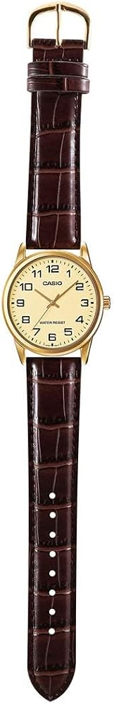 Casio Men's Mtp-v001gl-9b Quartz Watch with Genuine Leather