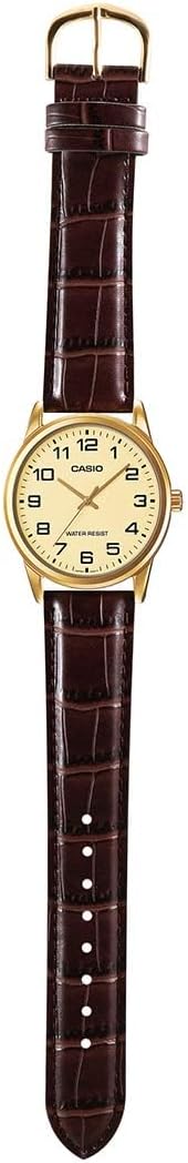 Casio Male adult MTP-V001GL-9BUDF Wristwatch Coffee Standard