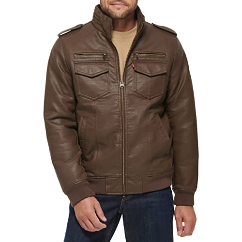 Image of Levi's Men's Vintage Deer Faux Leather Aviator Bomber (Standard and Big & Tall)