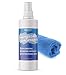 Whiteboard Cleaner Spray (8 fl oz) + 12x12" Microfiber, The Best for Removing Shadowing from Dry Erase Boards, Chalkboards & Liquid Chalk Markers - Safe & Non-Toxic, Made in USA by Essential Values