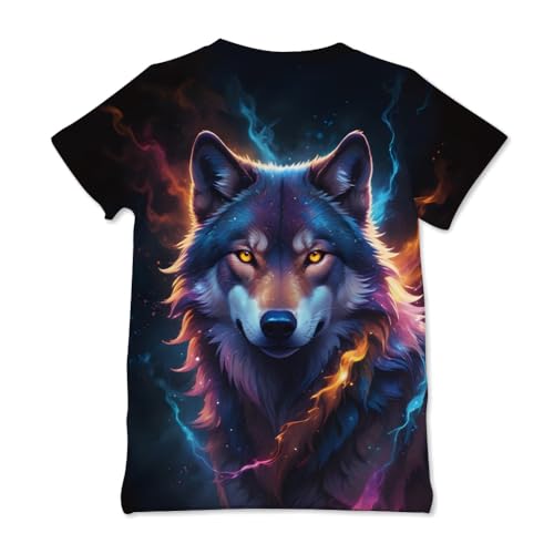 Image of Ainuno Graphic Tees for Boys Girls Kids 7-14Y, Summer Short Sleeve T Shirt Cool 3D Print