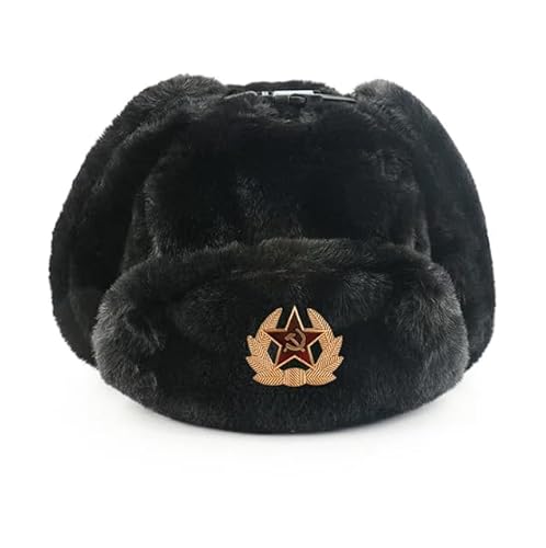 Ushanka Soviética URSS Preto