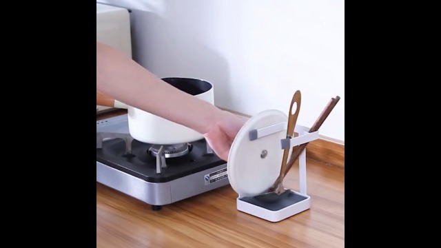 Supporto Multifunzione PINC Per Coperchi E Utensili - Appoggia Tablet, Nero, Piedini Antiscivolo - Foto 8