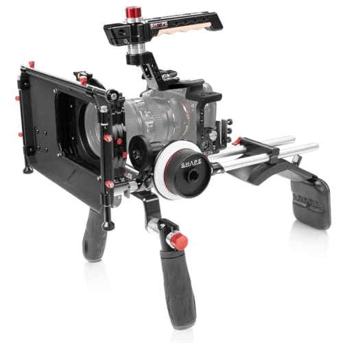 Image of Shape Shoulder Mount with Matte Box and Follow Focus for Sony Alpha a7R IV Camera