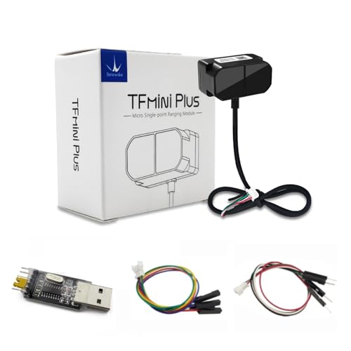 youyeetoo TFmini Plus Lidar Sensor Module Single-Point Ranging Module 0.1-12m Measurement Range Distance, for Drone Industrial Sensing Robot Smart Home Support I/O, UART and I2C