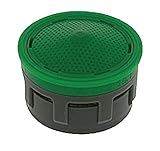 Neoperl 10 6350 5 Perlator HC Economy Flow Regular Aerator Insert with Washer, Regular, 1.5 GPM, Aerated Stream, Honeycomb Screen, Green Dome, Acetal