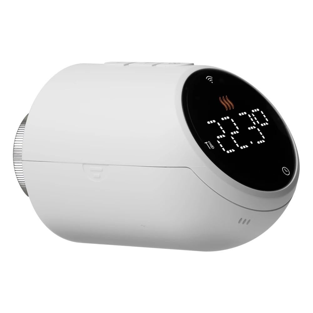 Valvola termostatica per termosifoni Smart TRV con WiFi, compatibile con app Tuya per Smart Life e per Alexa Voice Control, pianificazione a 6 periodi, blocco bambini, display girevole per