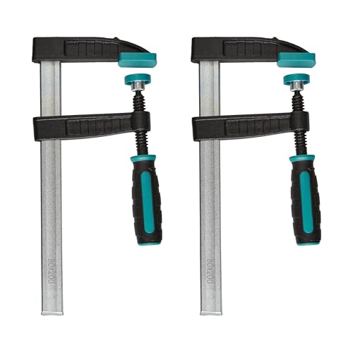 wolfcraft 2 sargentos de tornillo, 200 mm I 8646000 I Para numerosas aplicaciones de sujeción, ideal para proyectos de bricolaje