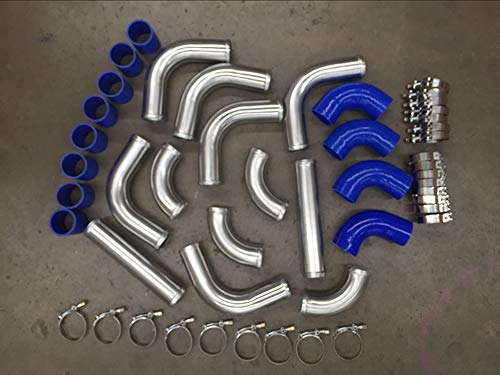 3" 76mm Universal Aluminum Intercooler Turbo Pipe piping Kit +