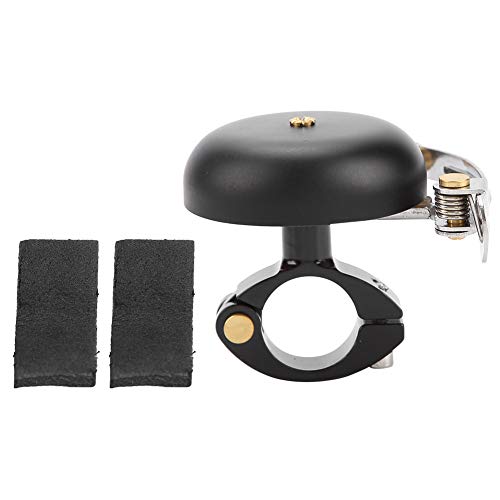 XIASABA Anillo de latón campana anodizada Ciclismo Audio Advertencia Sonido claro Timbre de bicicleta de carretera (negro)