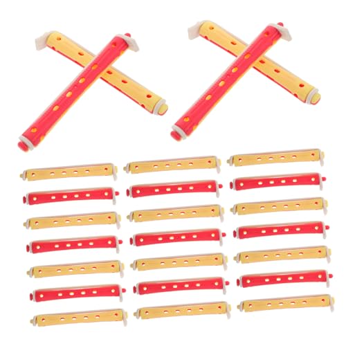 COLLBATH Rulos De Peluquería 24 Piezas Pequeños Huecos Para Permanente Frío, Rizador De Pelo Plástico Para Uso Casero y Salón, Ondas Naturales Para Cabello Largo y Corto