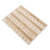 TOMETURE Tavoletta Braille in Legno per Apprendimento Tattile Lettere e Numeri Alfabeto Italiano Strumento Didattico per Ragazzo e Ragazza Non Vedenti Colore Casuale