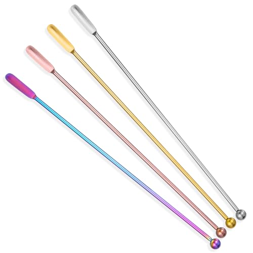 4 Stück Rührstäbchen Edelstahl Cocktailstäbchen 7.68in Cocktail Stirrers Edelstahl Rührstäbchen Premium Cocktail Getränke Getränk Rühr Stab für Die Bar für Heißen und Kalten Getränken(A) 4 Stück Rührstäbchen Edelstahl Cocktailstäbchen 7.68in Cocktail Stirrers Edelstahl Rührstäbchen Premium Cocktail Getränke Getränk Rühr Stab für Die Bar für Heißen und Kalten Getränken(A)