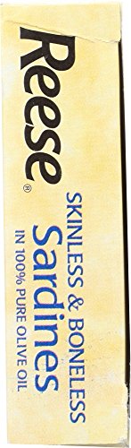 Reese Skinless and Boneless Sardines in Olive Oil, 3.75-Ounces (Pack of 10)