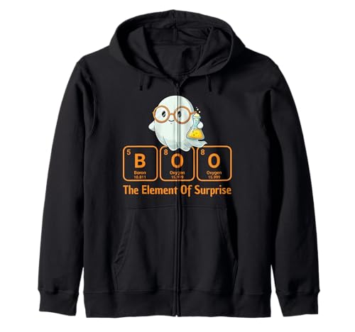 Boo The Element of Surprise Funny Ghost Chemistry Halloween Sweat à Capuche