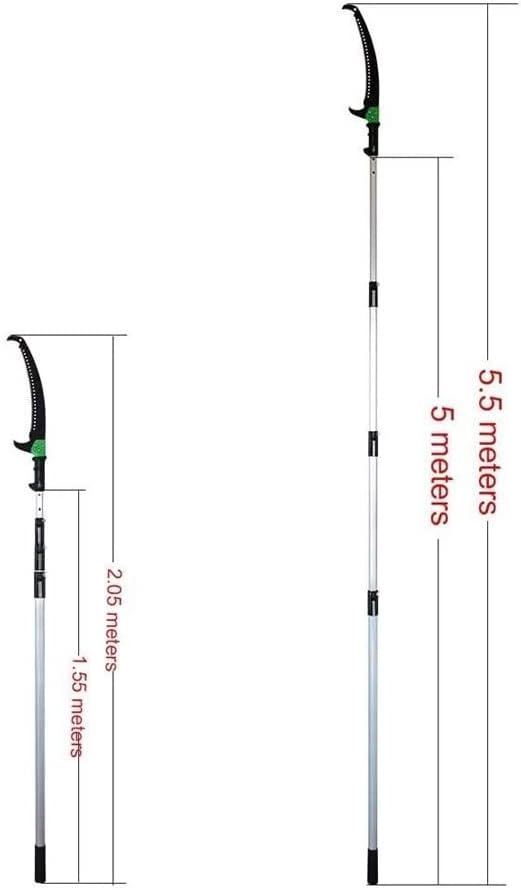 Telescopic Pruning Saw Extendable Pole Pruning Saw Tree Pruner Pole with Saw Blade Used for Forestry, Lawn, Garden Branch Pruning (Color : 18ft/5.5m)