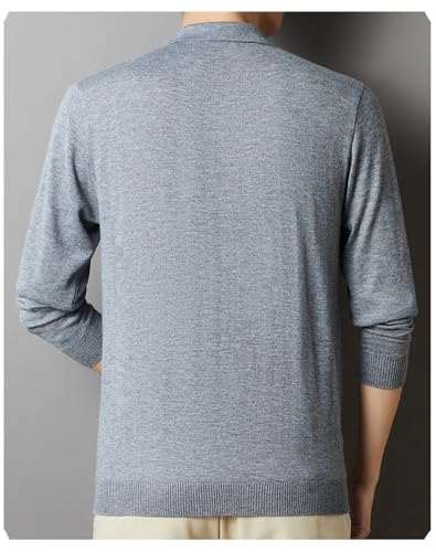 Dcvmvmn Men's Cashmere Wool Casual Pullovers Turn Down Collar Knitwear Long Sleeve Jumper Male Sheep Wool Knit Sweater Brown2