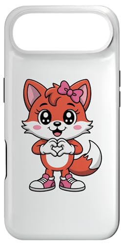 Cute Red Fox Coquette Bow Retro Red Fox Kids Girls �X�}�z�P�[�X iPhone Air �p