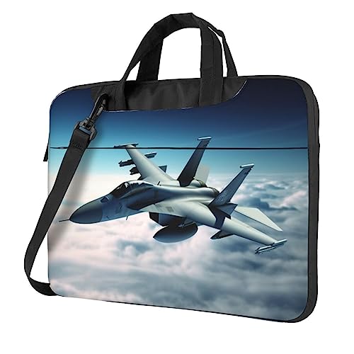 Porte-documents ordinateur portable 13" noir sacoche housse avions de chasse