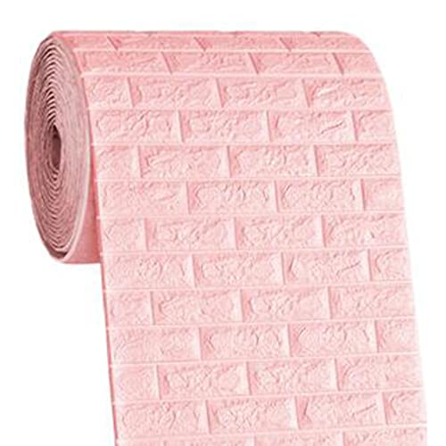 GUANG-K Rollo De Papel Tapiz Autoadhesivo De Espuma 3D, Decoración Mural Moderna, A Prueba De Agua Y Aislamiento De Sonido para Pared De Pared De Pared De Pared De Pared(Size:2000cm,Color:Rosado)