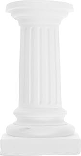 Angoily Classic Roman Column Sculpture Statue with Intricate Handcarved Details Elegant Architectural Decor for Home Office Wedding Table Centerpiece Photography Prop Small Classical