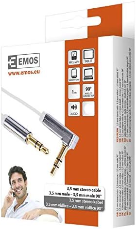 Emos SM70 31Bl Jack Cable 3.5 mm Male to 3.5 mm Stereo Jack, 1 M