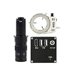 ángulo, etc. /G 2MP 1080P HDMI Cámara de microscopio de Video Industrial y Lente de Montaje en C 180X Whit 56-LED Anillo de luz Ajustable para teléfono Tablet PC PCB IC Observe Soldadura