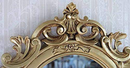 Amazon.co.jp: イタリア ミラー 壁掛け 鏡 エレガント ゴールド