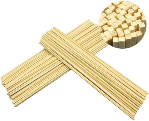200x bâtons carrés en bois 310x5x5 mm, bâtons de barbe à papa, de bombon, bâtons pour l