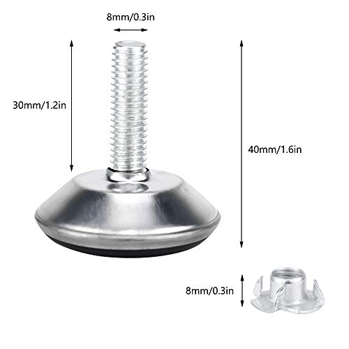 DELSEN 20 Pezzi M8 Piedini Livellatori Regolabili