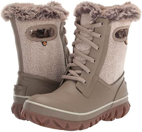 Bogs Womens Arcata Boot Snow, Cozy Cheveron-Taupe, 11 | Image 6