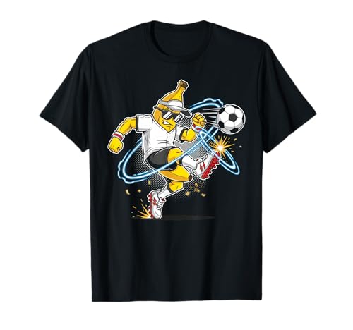 Banana Soccer Player Cartoon T-Shirt