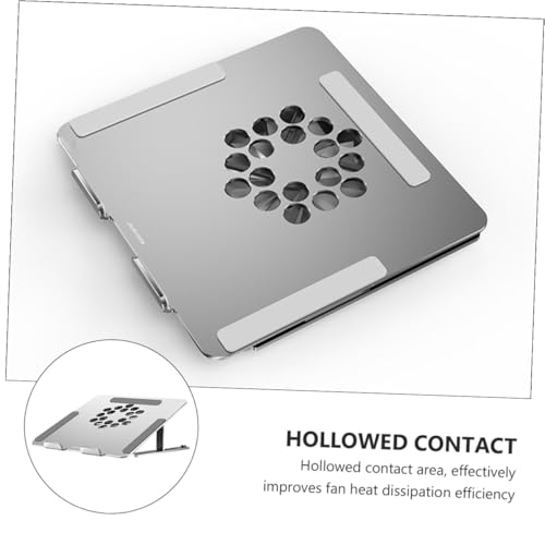 Base gaming ajustable de aluminio con ventilador LED miniatura 6