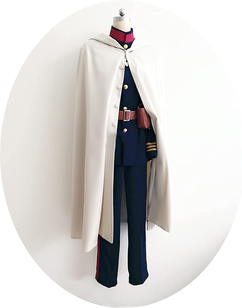 ゴールデンカムイ　明治陸軍　濃紺　ウール製軍帽➕ウール製ハーフコート➕白Yシャツ Amazon.co.jp: ゴールデンカムイ 尾形百之助 おがた ひゃくのすけ