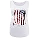 Bhome Maternity Tank Top Sleeveless Tshirts Pregnancy Tee 4th of July America Flag White M