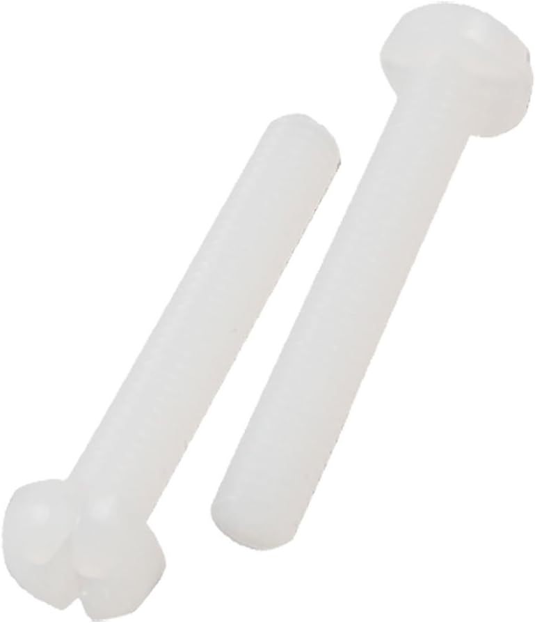 100 Pcs Nuts 4mm x 25mm White Cross Head Cap Plastic Panel Nuts Fasteners Screws