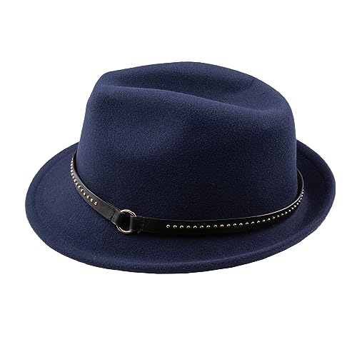 Image of The Tie Hub Fedora Hat for Men & Women|Wide Brim Felt, Sun hat, Beach Hat, Summer Hat, Party hat, Stylish hat
