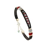 Bracelet INCA en cuir,argent et larimar Rouge BRLA5079