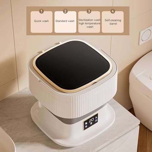 Portable Mini Washing Machine, 18L Foldable Travel Washer, Compact Deep Cleaner for Baby Clothes & Underwear, Ideal for Apartments & Camping (Green)