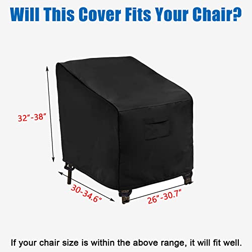 Womaco Patio Swivel Chair Cover Waterproof Outdoor Swivel Chair Slip Covers Outside Small Large Oversized Wicker Lawn Club Chair Furniture Protector (30" Wx35 Dx39 H(2 Pack)) #TOP4