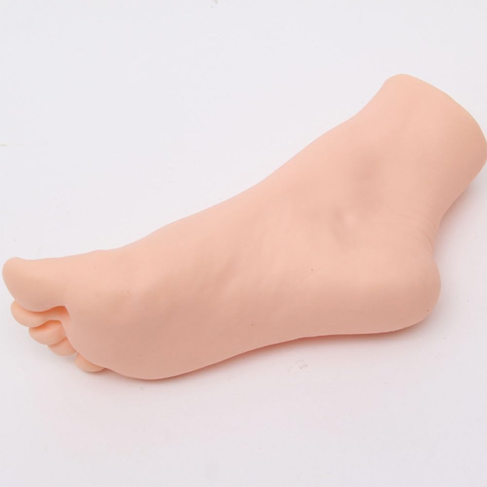 Lifelike Manikin Feet PVC Foot Lifesize male Mannequin Foot Model for Painting Teaching Arts Drawing Sketching Jewelry Display -Right Foot,24.5cm - Image 2