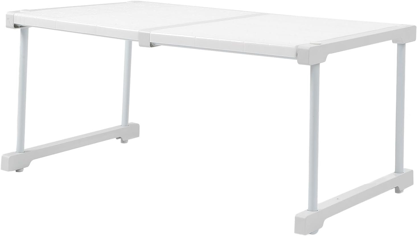 Keenso Minimalist Expandable Closet Shelf, Adjustable Closet Organizer, Riser Rack for Kitchen Cabinets, Modern Storage Solution for Wardrobes, Cupboards (Length 47-68cm / 18.5-26.8in)