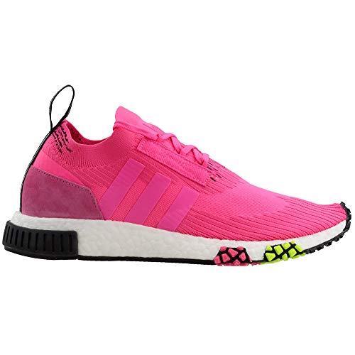 Chaussures de running adidas NMD_Racer Primeknit rose fluo et noir pour homme taille 10.5