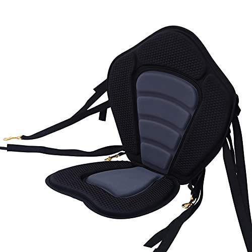 LeadGoods Asiento para kayak, kayak, asiento de respaldo alto, ajustable, acolchado, asiento para canoa, kayak, asiento universal para tabla de surf, remo, tabla de surf Cover