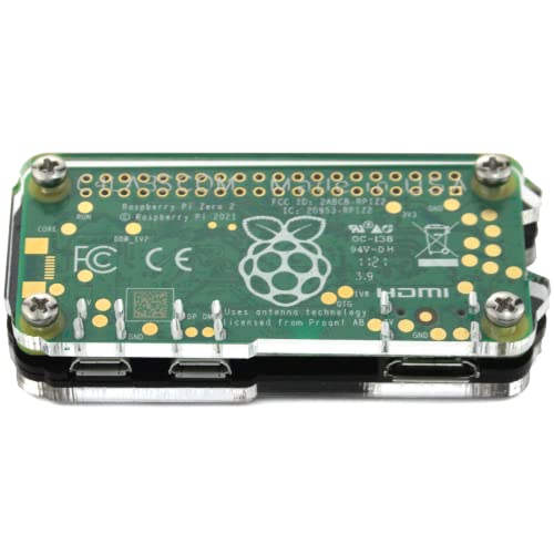 C4Labs Zebra Zero Heatsink Case For The Raspberry Pi Zero 2 - Single Pack, Black Ice #TOP3