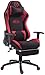 CLP Racing-Bürostuhl Shift XL mit Stoffbezug I Gamingstuhl mit Laufrollen I Drehstuhl mit Fußstütze I erhältlich, Farbe:schwarz/rot, Fußablage:mit Fußablage