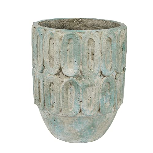 Creative Co-Op Rustic Cement, Distressed Green Planter #TOP19